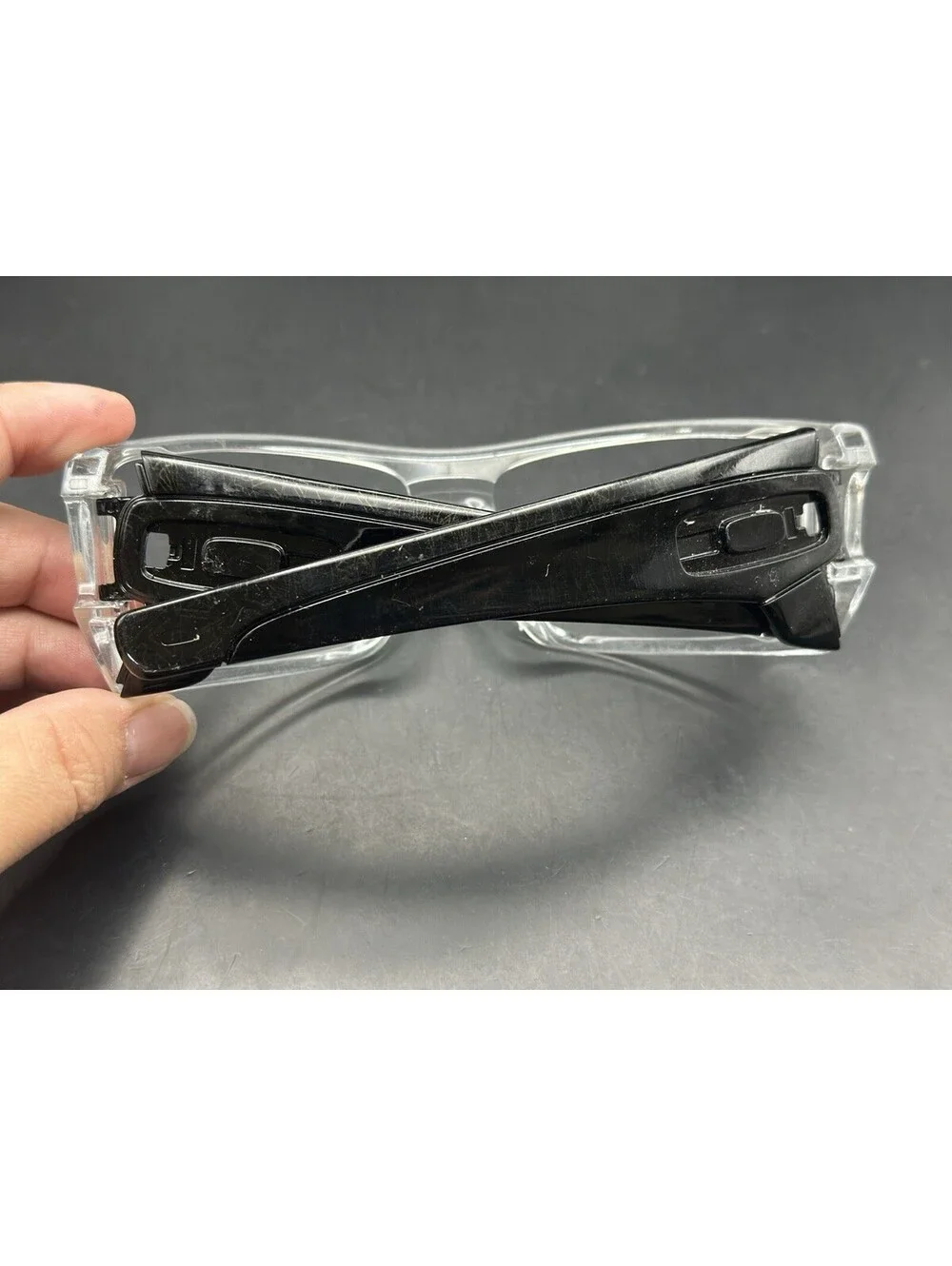 Oakley Batwolf Polished Clear/Black Gold Text Frame